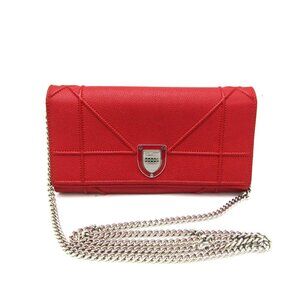 DIOR Red Leather Wallet